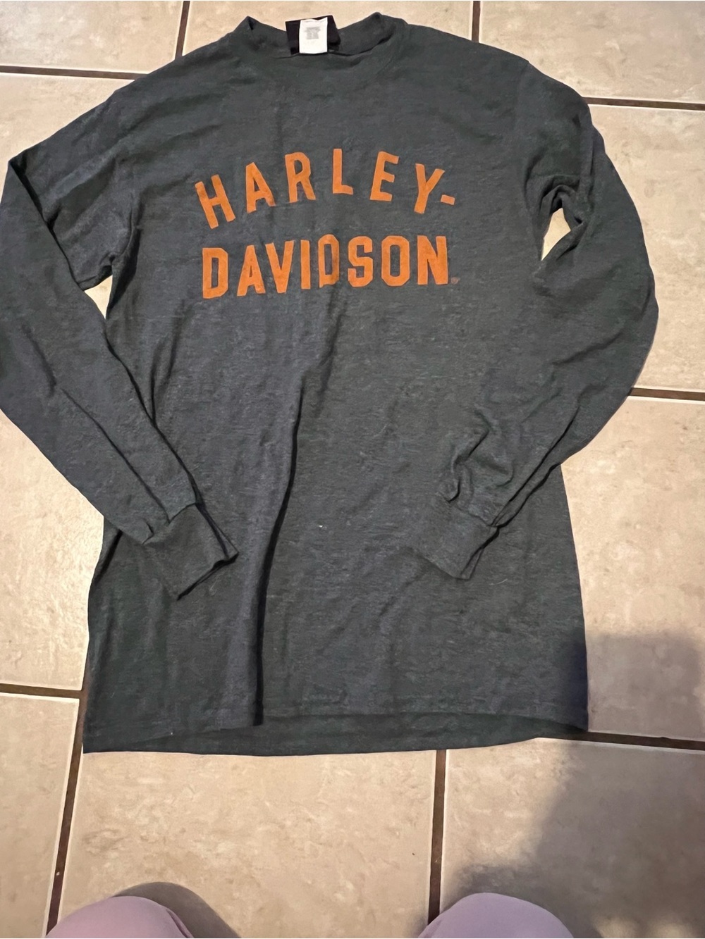 Harley-Davidson Gray Long Sleeve T shirt Harley Musuem Size Small